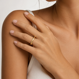 RoseWhiteModel Dome Gold Ring