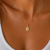 Gold Pole Star Pendant Necklace