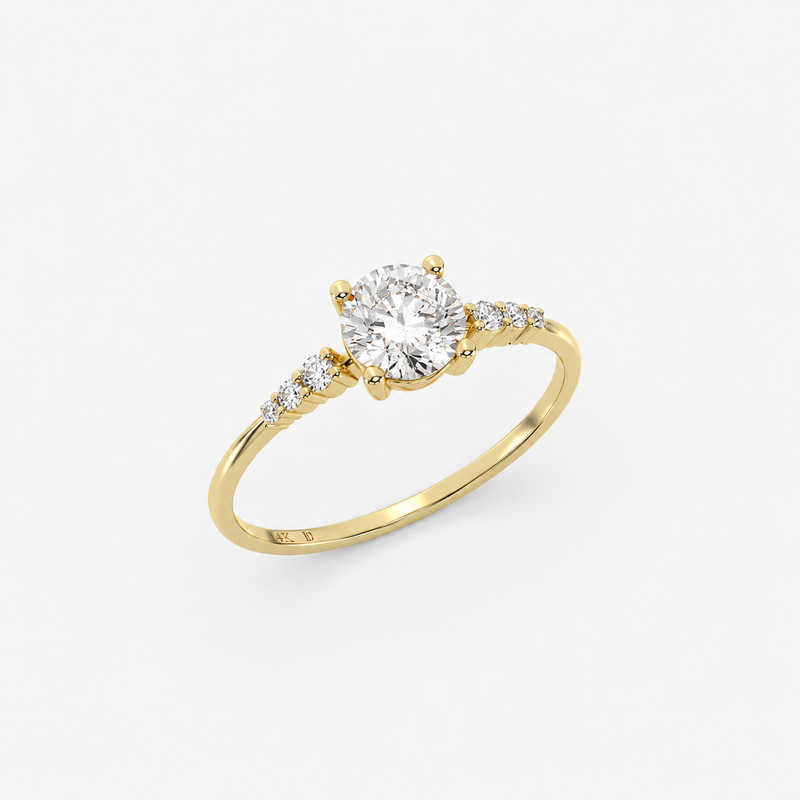 Diamond Solitaire Ring in Gold