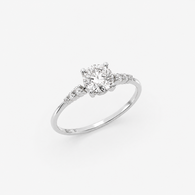 Diamond Solitaire Ring in Gold
