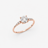 Diamond Solitaire Ring in Gold
