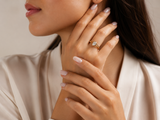 Oval Diamond Twisted Ring in Gold