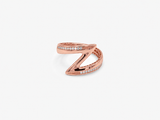 Solid Gold Zig Zag Ring with Diamonds