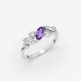 Marquise Amethyst Ring in Gold