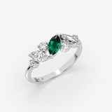 Marquise Emerald Ring in Gold