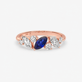 Marquise Sapphire Ring in Gold
