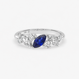 Marquise Sapphire Ring in Gold
