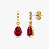 Pear Drop Earrings in Gold