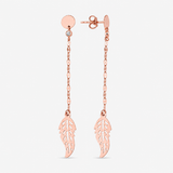 Gold Leaf Dangle Earrings