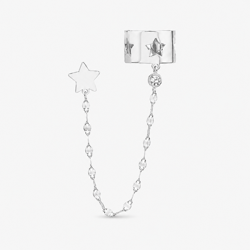 Gold Star Chain Earring