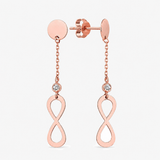 Infinity Drop Diamond Earrings