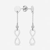 Infinity Drop Diamond Earrings