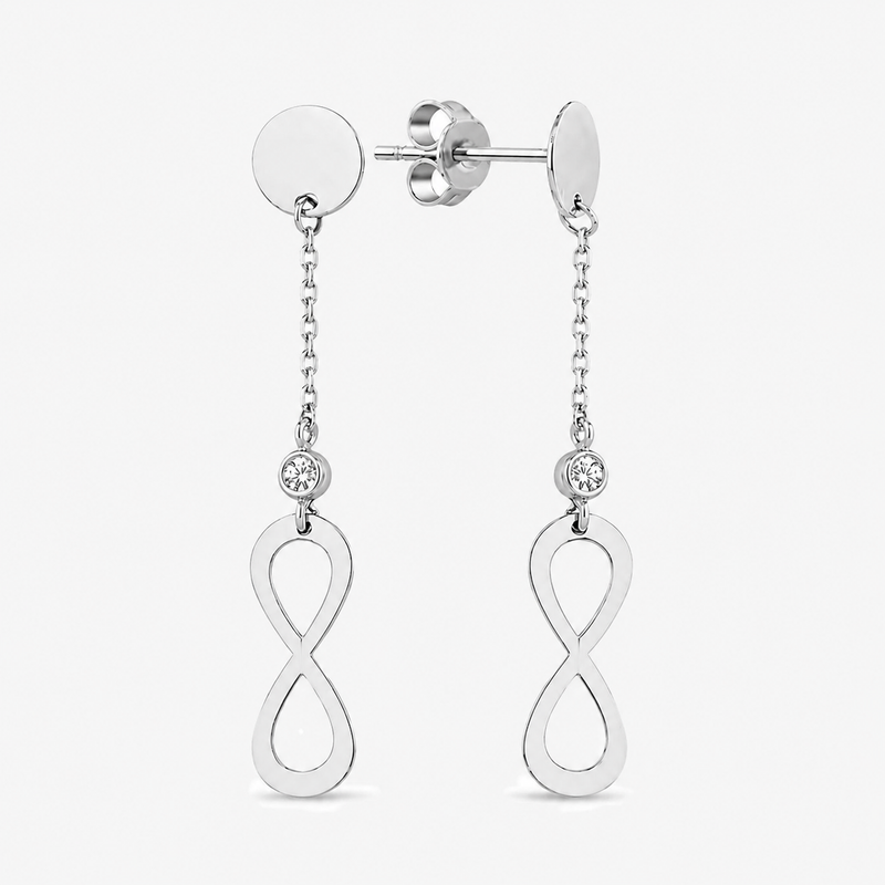 Infinity Drop Diamond Earrings