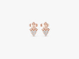 Vintage Inspired Diamond Stud Earrings