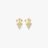 Vintage Inspired Diamond Stud Earrings