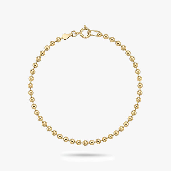 Solid Gold Bead Bracelet