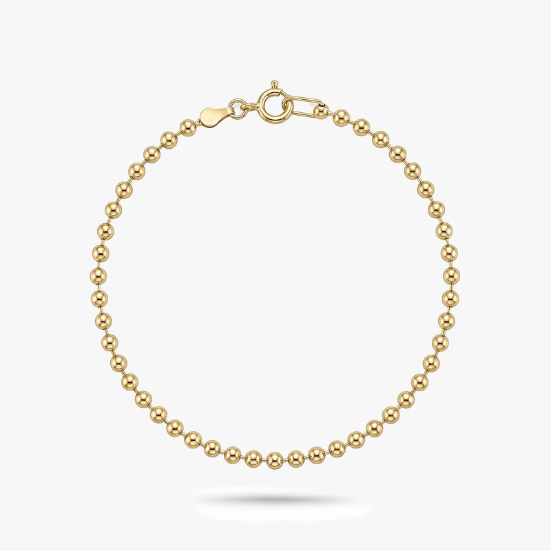 Solid Gold Bead Bracelet