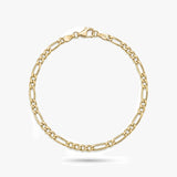 Solid Gold Figaro Bracelet