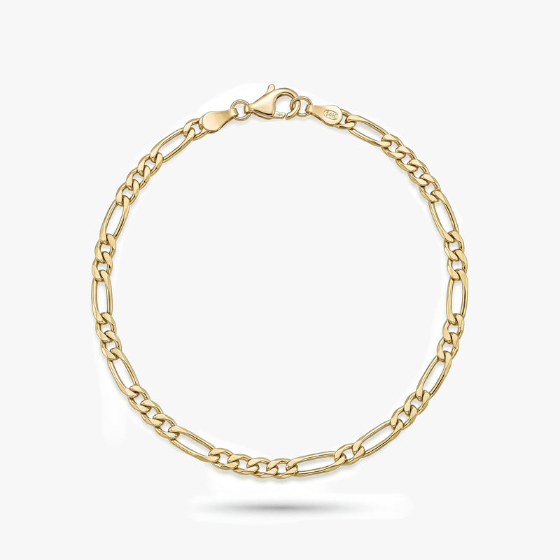 Solid Gold Figaro Bracelet