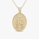 Gemini Zodiac Diamond Gold Necklace