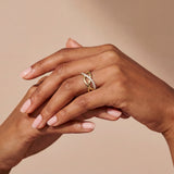 Gold Diamond Infinity Ring