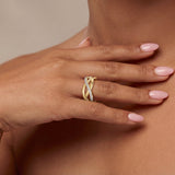 Gold Diamond Infinity Ring