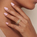 Gold Diamond Infinity Ring