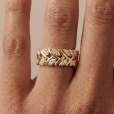 Gold Leaf Eternity Ring