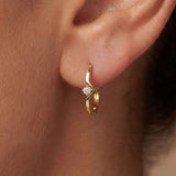 Geometric Gold Huggie Earrings