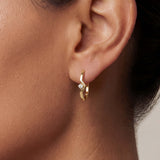Geometric Gold Huggie Earrings