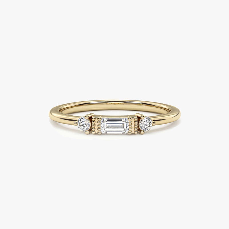 Baguette Diamond Trilogy Ring