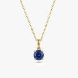 Gold Round Gemstone Necklace