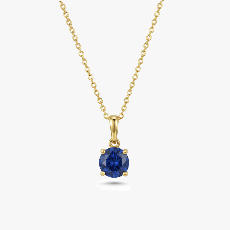 Gold Round Gemstone Necklace