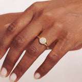 Diamond Cluster Signet Ring