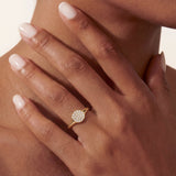 Diamond Cluster Signet Ring
