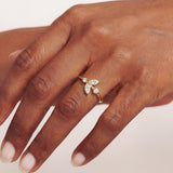Marquise Diamond Leaf Ring