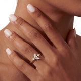 Marquise Diamond Leaf Ring