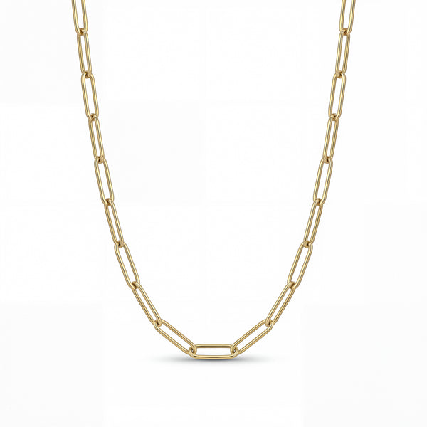 Gold Paperclip Chain Necklace
