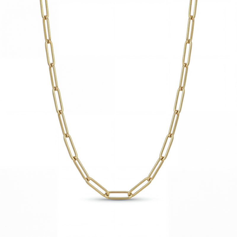 Gold Paperclip Chain Necklace