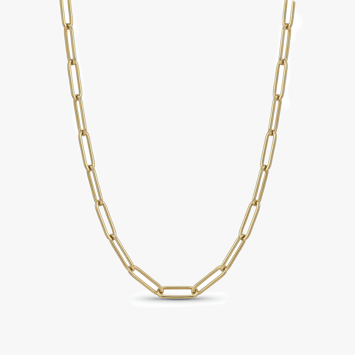Gold Paperclip Chain Necklace