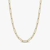 Gold Paperclip Chain Necklace