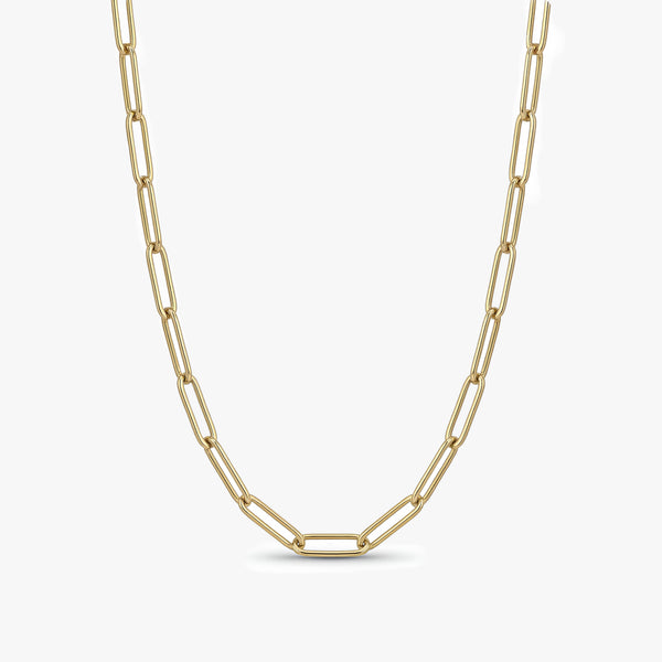 Gold Paperclip Chain Necklace