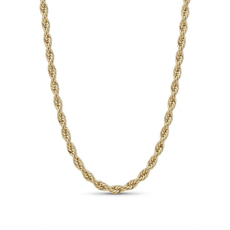 Gold Rope Chain Necklace