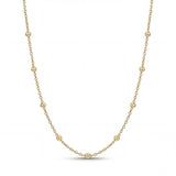 Gold Satellite Bead Chain Necklace