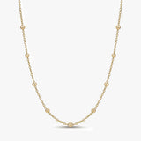Gold Satellite Bead Chain Necklace