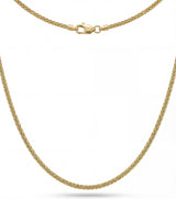 Gold Wheat Spiga Chain Necklace