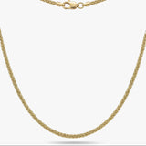 Gold Wheat Spiga Chain Necklace