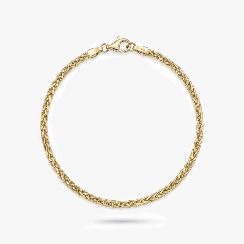 Gold Wheat Chain Bracelet