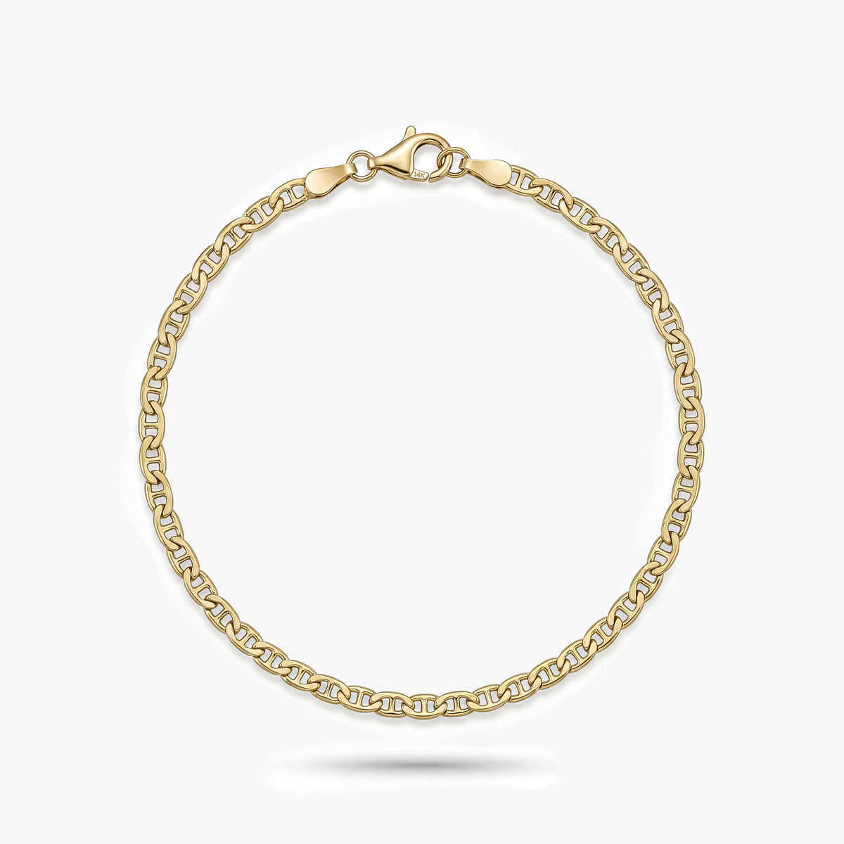 Solid Gold Mariner Chain Bracelet