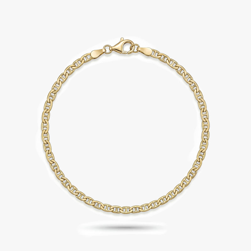 Solid Gold Mariner Chain Bracelet